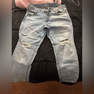 Old Navy Light Blue Distressed Women Jeans